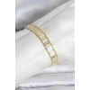316L Çelik Gold Renk Labirent Model Kadın Bileklik 5886