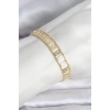 316L Çelik Gold Renk Labirent Model Kadın Bileklik - TJ-BB8158