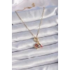 316L Çelik Gold Renk Makyaj Paleti Figür Charm Model Kadın Kolye - TJ-BKO9322