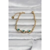 316L Çelik Gold Renk Nazarlı Kadın Bileklik 5886