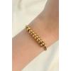 316L Çelik Gold Renk Oval Figürlü Bileklik 5886