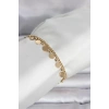 316L Çelik Gold Renk Pullu Model Kadın Bileklik - TJ-BB8383
