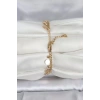 316L Çelik Gold Renk Pullu Model Kadın Bileklik - TJ-BB8383