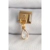 316L Çelik Gold Renk Sallantı Damla Zirkon Taşlı Nomination Charm - TJ-BC1345