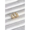 316L Çelik Gold Renk Samanyolu Model Kadın Yüzük - TJ-BYK4160