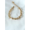 316L Çelik Gold Renk Tifany Model Kadın Bileklik - TJ-BB5101