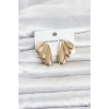 316L Çelik Gold Renk Vintage Kadın Küpe 5886