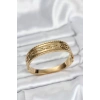 316L Çelik Gold Renk Vintage Model Kadın Kelepçe Bileklik - TJ-BB8071