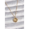 316L Çelik Gold Renk Zincir Gold Altın Model Kadın Kolye - TJ-BKO9572