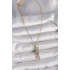 316L Çelik Gold Renk Zincir Renkli Sarılma Model Kadın Kolye - TJ-BKO9765