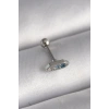 316L Çelik Gümüş Renk Mavi Zirkon Taşlı Tragus Piercing 5886