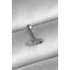 316L Çelik Gümüş Renk Mavi Zirkon Taşlı Tragus Piercing - TJ-PR1285