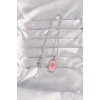 316L Çelik Gümüş Renk Pembe Mineli Güneş Model Tarot Kolye - TJ-BKO9043