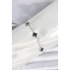 316L Çelik Gümüş Renk Siyah Baby Boy Yonca Bileklik - TJ-BB8084