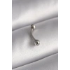316L Çelik Gümüş Renk Topçuk Model Piercing - TJ-PR1363