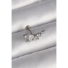 316L Çelik Gümüş Renk Zirkon Taşlı Tragus Piercing - TJ-PR1337