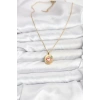 316L Çelik Zincir Gold Renk Kalp Figürlü Kadın Kolye - TJ-BKO10757