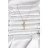 316L Çelik Zincir Gold Renk Kılıç Model Kadın Kolye - TJ-BKO11028
