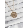 316L Çelik Zincir Gold Renk Lotus Model Kolye - TJ-BKO8902