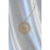 316L Çelik Zincir Gold Renk Lotus Model Kolye - TJ-BKO8902