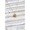 316L Çelik Zincir Gold Renk Minimal Kutup Yıldızı Model Kadın Kolye - TJ-BKO10683