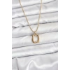 316L Çelik Zincir Gold Renk Model Kadın Kolye - TJ-BKO10688