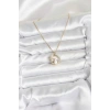 316L Çelik Zincir Gold Zirkon Taşlı Yılbaşı Temalı Kadın Kolye 5886