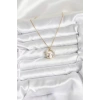 316L Çelik Zincir Gold Zirkon Taşlı Yılbaşı Temalı Kadın Kolye - TJ-BKO10704