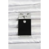 316L Cerrahi Çelik Zirkon Taşlı Kalp Model Göbek Piercing 5886