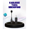 360 Derece Ses Algılamalı Type C Şarjlı Yaka Mikrofonu