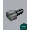 3A Güç Kapasiteli USB & Type-C Çakmaklık Şarj Adaptörü