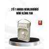 3’ü 1 Arada Mini Klima Fan USB Şarjlı 7 Renk Gece Lambalı ve Nemlendirici