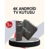 4K Android TV Box – Akıllı Medya Oynatıcı 2GB RAM 16GB Hafıza Wi-Fi Destekli