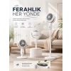 5 Kademeli Hız Ayarıyla Güçlü Hava Akışlı Dikey Vantilatör