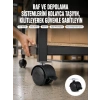 6 cm Kilitli Tekerlek Ayak 4 Adet Sehpa ve Ekipman Uyumlu
