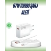 67 Watt Çift Turbo Şarj Adaptörü  Reno 4 5 6 Uyumlu