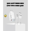 67W Süper Hızlı Şarj Adaptörü ve Kablo Seti – Güvenli Kompakt ve Ergonomik Tasarım