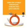 USLUCAN ALIŞVERİŞ Çoklu Cihaz Dostu 120 W Hızlı Şarj Kablosu – Tek Kablo ile Her Cihaz Elinizin Altında