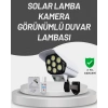 77 LEDli Güneş Enerjili Güvenlik Lambası ve Kukla Kamera – Hareket Sensörlü 2400mAh Pilli