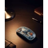 800 1600 DPI Ayarlanabilir Mavi Kablosuz Mouse Pilli