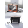 Ahşap Görünümlü Retro Bluetooth Radyo USBAUX Ve SD Kart Girişli