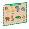 Ahşap Vahşi Hayvanlar Eğitici Set