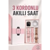 Akıllı Saat Amoled Ekran 3 Kordonlu Aksesuar Hediyeli Sesli Görüşme
