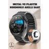Akıllı Saat Sağlık ve Fitness Takibi Bluetooth Bağlantılı Dokunmatik Ekran