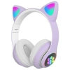 ALLY 23M Kedi Kulak Kulaküstü Bluetooth 5.0 Kablosuz Kulaklık Led Işıklı-(5775)
