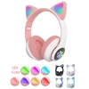 ALLY 23M Kedi Kulak Kulaküstü Bluetooth 5.0 Kablosuz Kulaklık Led Işıklı-(5775)
