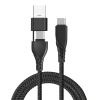 ALLY 2in1 USB Type C To PD Kablosu+USB Kablo-(5775)