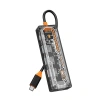 ALLY 5in1 Type-c To USB3.0 + USB2.0 *2 + Type-c PD 100W + HDMI Çoğaltıcı Transparan Hub-(5775)