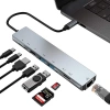 Ally 8 Port Usb 8in1 3.0 Type-C Hdmi 3XUSB+2 PD) RJ45 Hub Adaptör Çoklayıcı TF SD Kart-(5775)