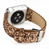 Ally Apple Watch 7-8 45mm 6-5-4 44mm Kordon Kayış Deri Sim İşlemeli 3-2-1 42mm-(5775)